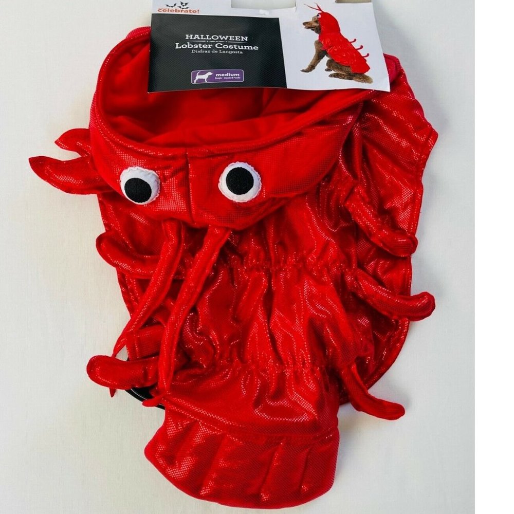 Dog Way to Celebrate LOBSTER Halloween Costume Size XS  Med  Hood Outfit NWT